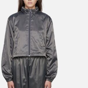NEW SKIMS Utility Sport Zip-Up Crop Jacket black